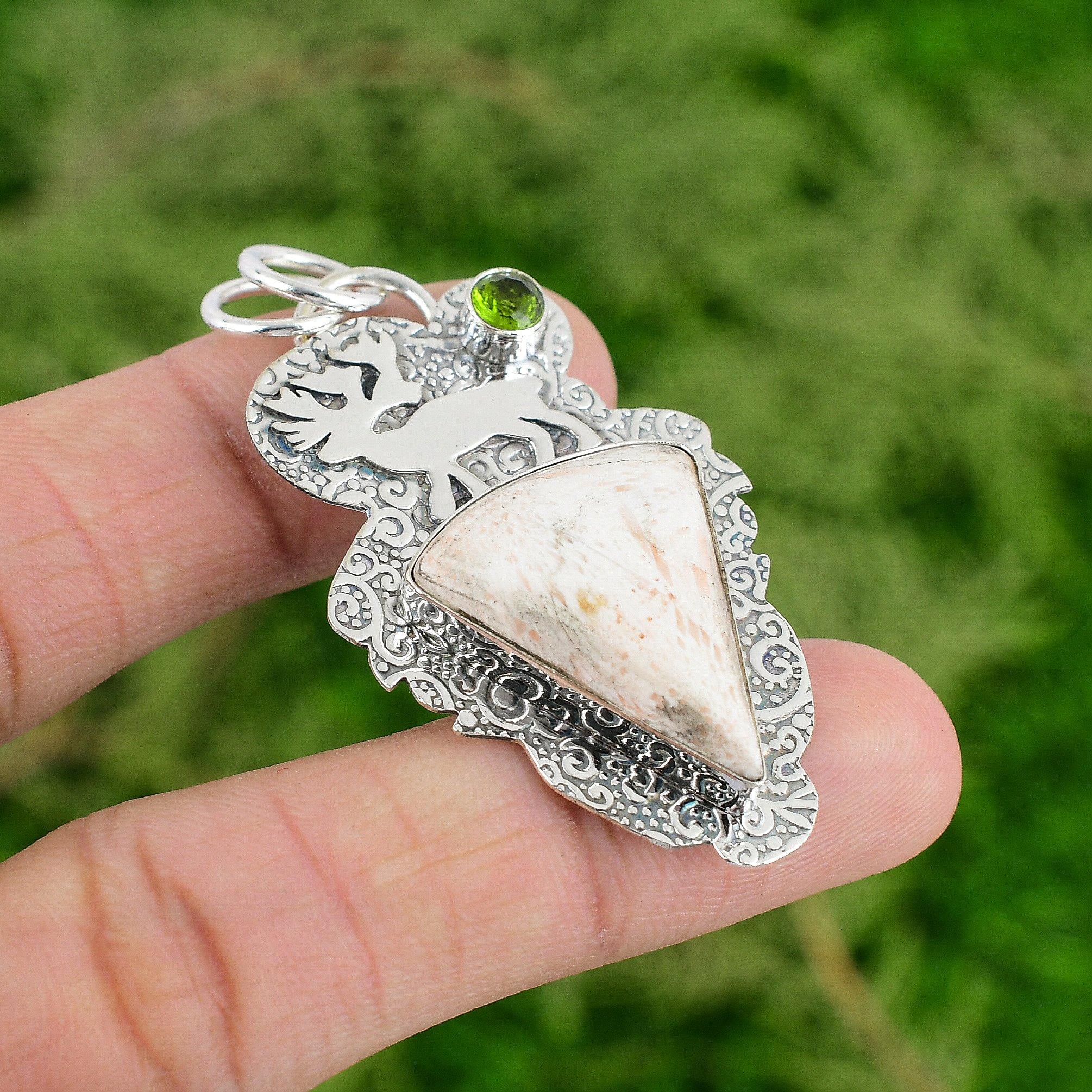 Daughters Day Sale Sterling Silver Natural Scolecite Peridot New Pendant Jewelry
Daughters Day Sale Sterling Silver Natural Scolecite Peridot New Pendant Jewelry