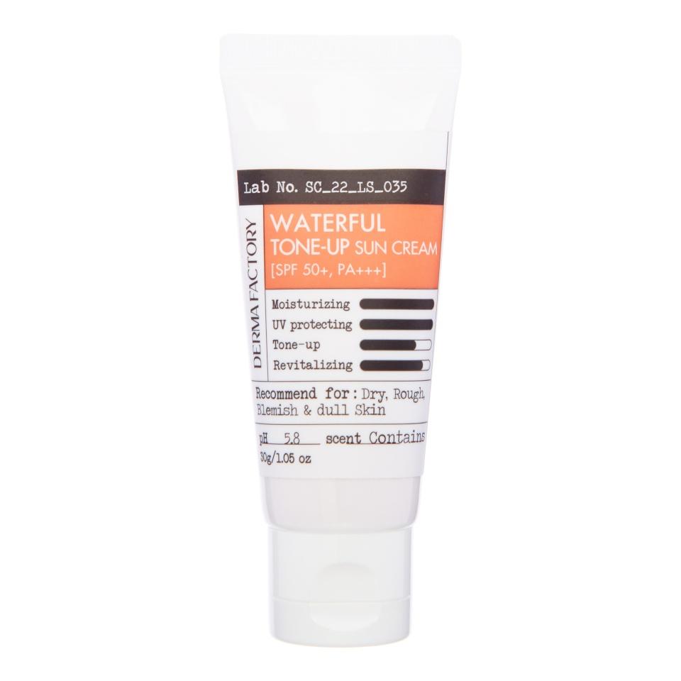 Увлажняющий и выравнивающий тон солнцезащитный крем DERMA FACTORY WATERFUL TONE UP SUN CREAM Spf 50+, Pa+++ 30мл
Увлажняющий и выравнивающий тон солнцезащитный крем DERMA FACTORY WATERFUL TONE UP SUN CREAM Spf 50+, Pa+++ 30мл