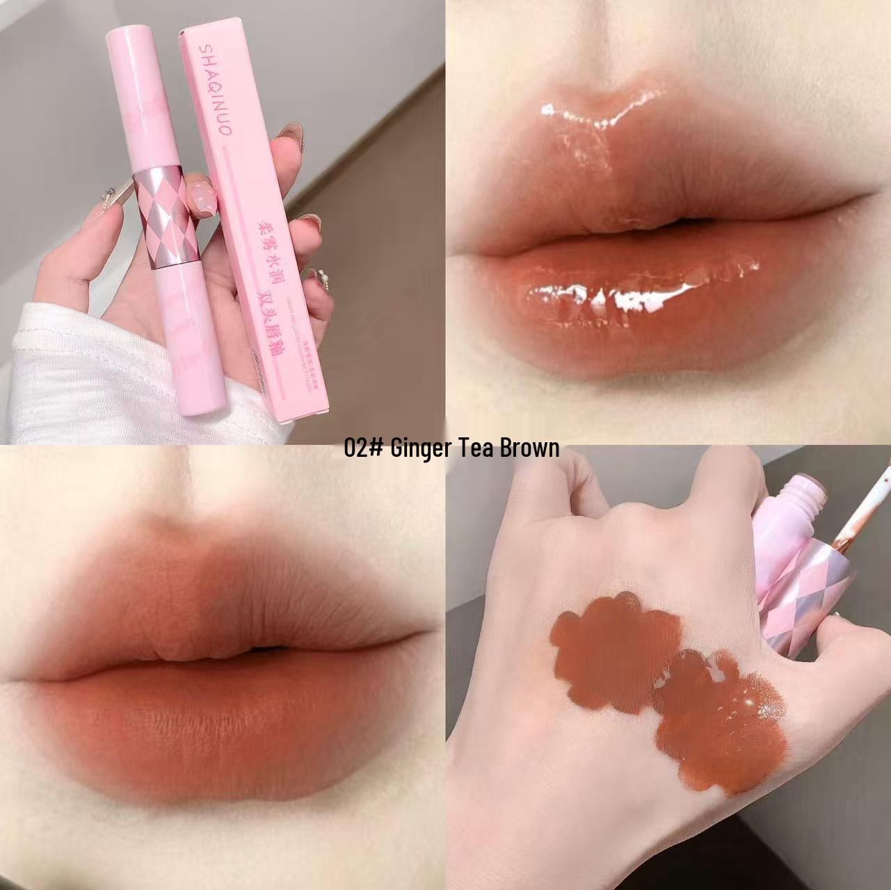 SHAQINUO Double-Ended Hydrating Lip Glaze: Soft Mist, Lightweight Matte & Glossy Finish
SHAQINUO Double-Ended Hydrating Lip Glaze: Soft Mist, Lightweight Matte & Glossy Finish