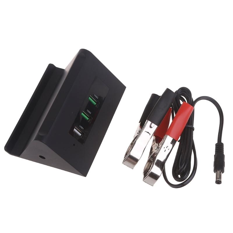Portable DC Converter with Battery Clip, 12V/24V to 5V 3-Port USB Charger Multiport Power Adapter for Smart Phone Tablet 1
Portable DC Converter with Battery Clip, 12V/24V to 5V 3-Port USB Charger Multiport Power Adapter for Smart Phone Tablet 1