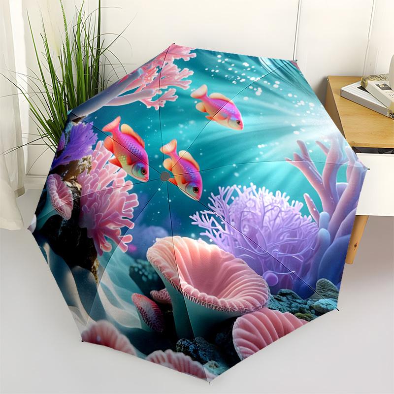 1pc Coral Reef Automatic Opening/Closing Folding Umbrella with 8 Ribs,Windproof Portable Sunshade Umbrella Holiday gift yy260401064
1pc Coral Reef Automatic Opening/Closing Folding Umbrella with 8 Ribs,Windproof Portable Sunshade Umbrella Holiday gift yy260401064
