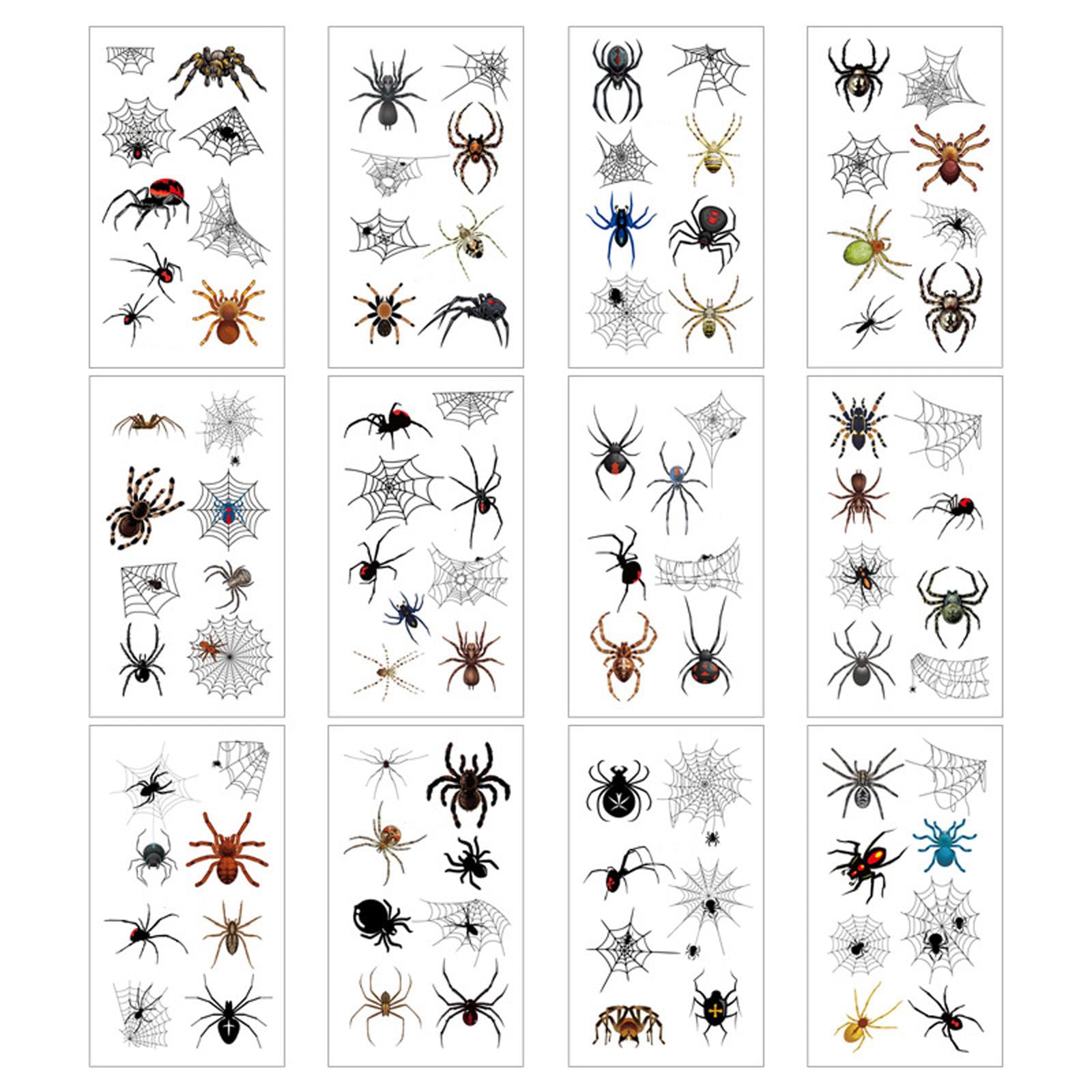 SZSL Spider Tattoo Stickers Set of 12 Waterproof Sweatproof Disposable Tattoo Stickers for Adults and Children
SZSL Spider Tattoo Stickers Set of 12 Waterproof Sweatproof Disposable Tattoo Stickers for Adults and Children