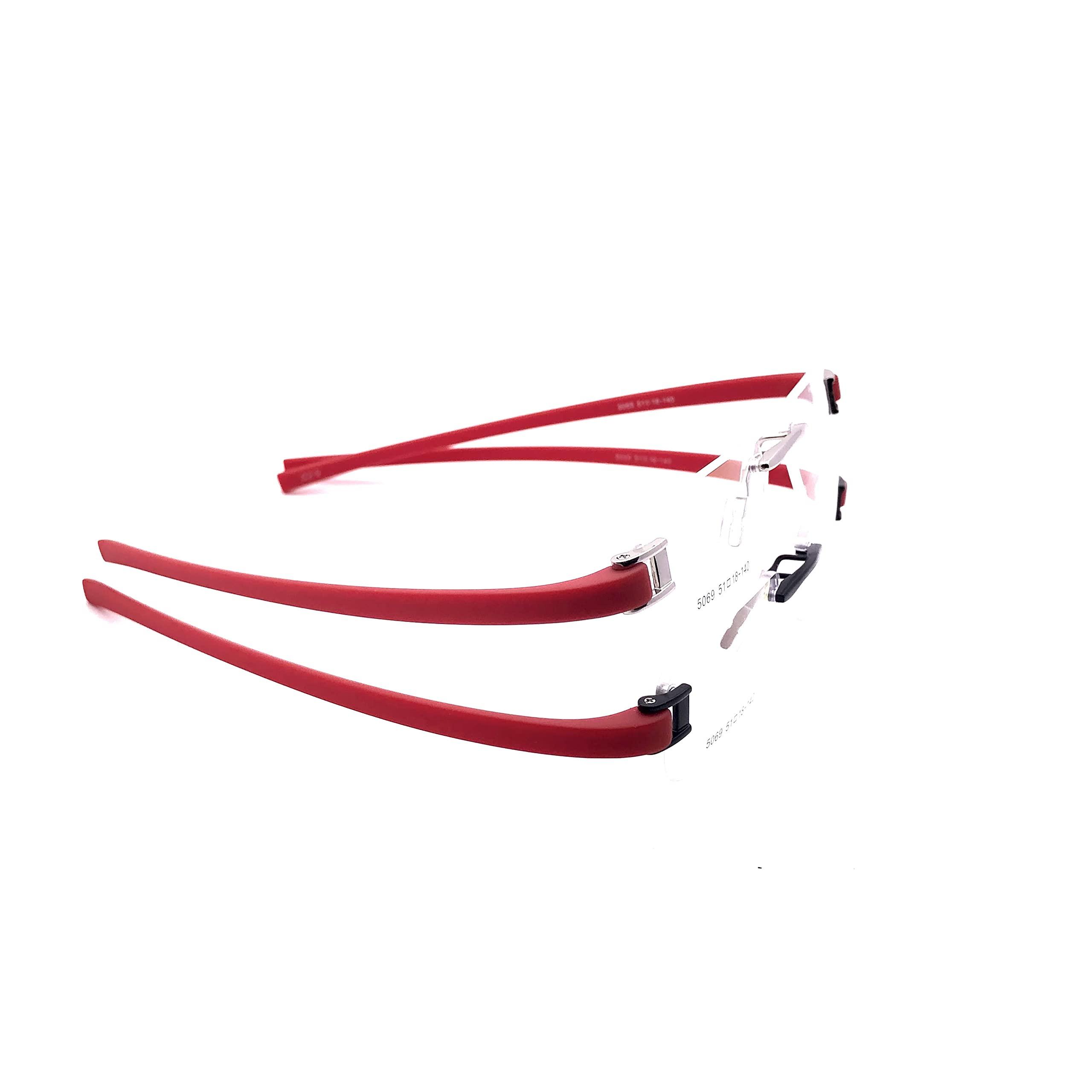 RSINC Combo of Sliver Red -Black Red Rimless frame/eyeglass, For Men And Women, Modern, Unisex, Business, Collage, 51-18-140 0C-VUFL-572D
RSINC Combo of Sliver Red -Black Red Rimless frame/eyeglass, For Men And Women, Modern, Unisex, Business, Collage, 51-18-140 0C-VUFL-572D