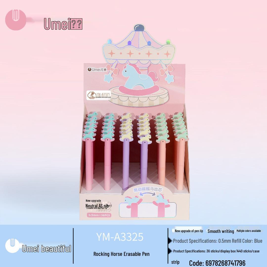 Youmei A3325 Rocking Horse Easy-to-Clean Heat-Erasable Pen, 0.5mm, Smooth Writing, Crystal Blue for Students 0.5mm
Youmei A3325 Rocking Horse Easy-to-Clean Heat-Erasable Pen, 0.5mm, Smooth Writing, Crystal Blue for Students 0.5mm