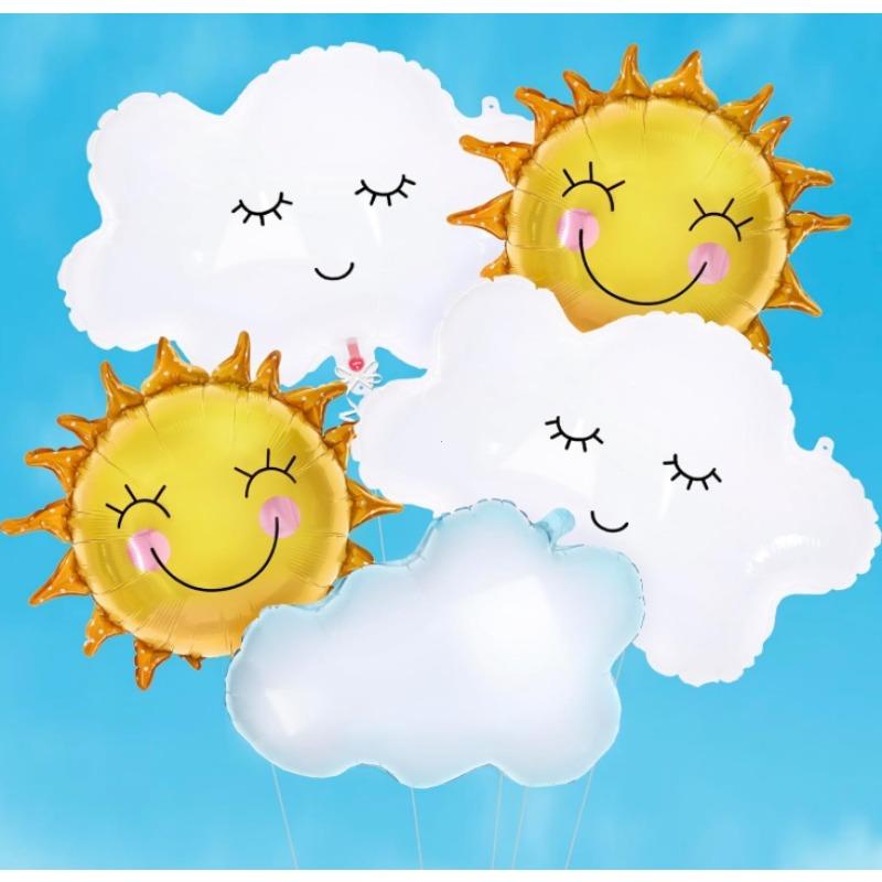 5 pieces of Smiling Sun Cloud five-piece balloon set, suitable for birthday parties, festival celebrations, and theme party decorations
5 pieces of Smiling Sun Cloud five-piece balloon set, suitable for birthday parties, festival celebrations, and theme party decorations