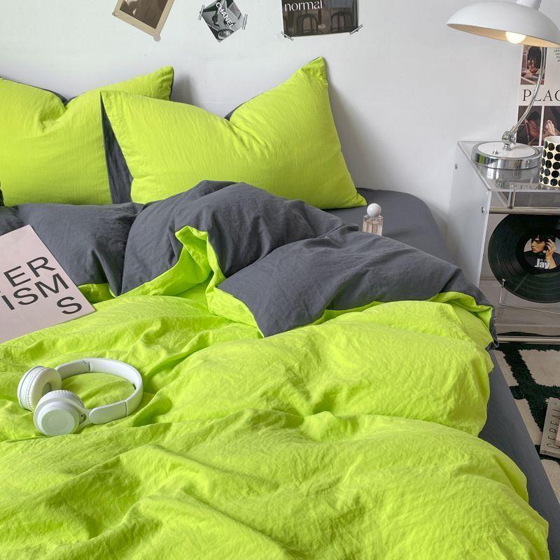 Ins Style Nordic Fresh Blue Washed Cotton Bedding Set Four-Piece Simple Bed Sheet Bed Skirt Dormitory Quilt Cover Three-Piece Quilt Cover 150x200 темно-сірий
Ins Style Nordic Fresh Blue Washed Cotton Bedding Set Four-Piece Simple Bed Sheet Bed Skirt Dormitory Quilt Cover Three-Piece Quilt Cover 150x200 темно-сірий