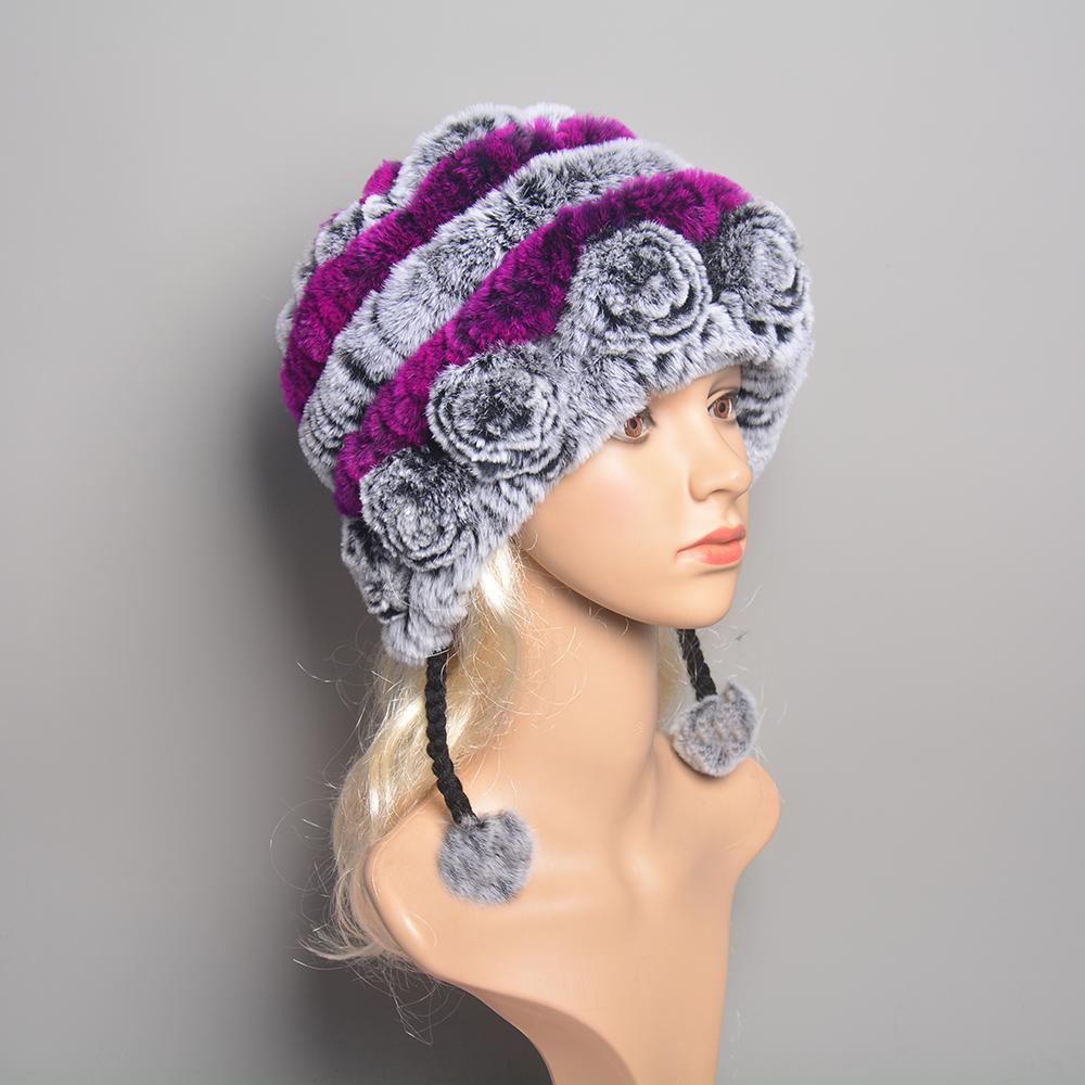 Winter Hats for Girls Women s Fur Hat Real Rex Rabbit Cap Floral Knitted Hat with Balls Skulls Beanies 55-59cm 55-60cm фіолетовий/кавовий
Winter Hats for Girls Women s Fur Hat Real Rex Rabbit Cap Floral Knitted Hat with Balls Skulls Beanies 55-59cm 55-60cm фіолетовий/кавовий