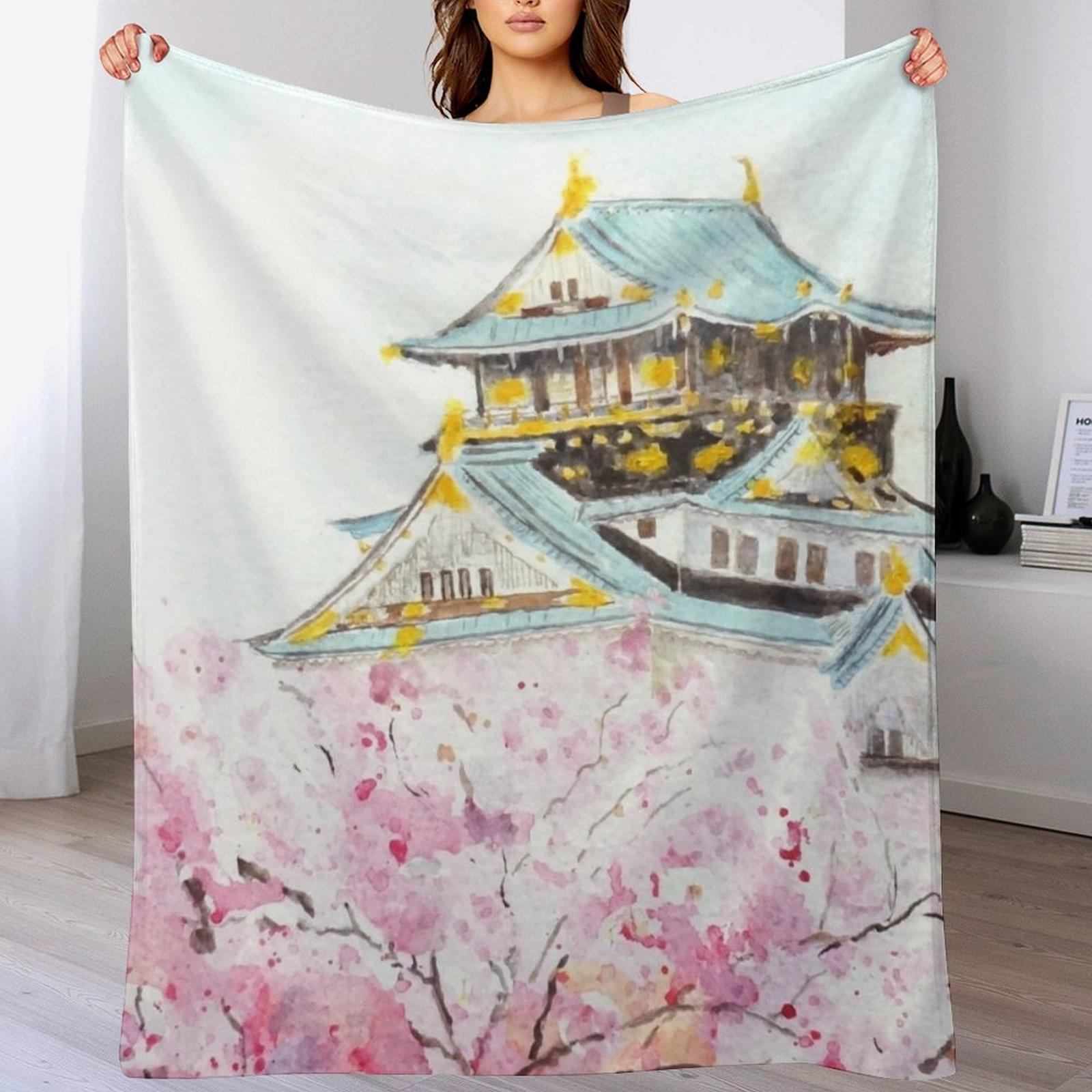 hand painted Japan Osaka castle and sakura watercolor painting Throw Blanket Mens Soft Warm Throw Blanket for Couch 102x76cm(40x30in)
hand painted Japan Osaka castle and sakura watercolor painting Throw Blanket Mens Soft Warm Throw Blanket for Couch 102x76cm(40x30in)