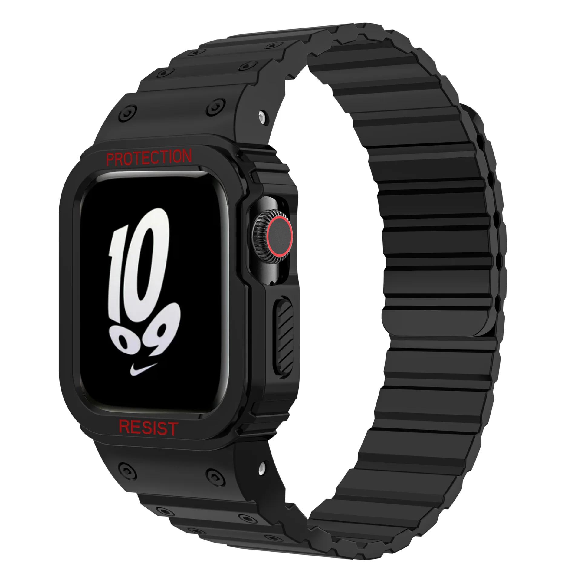 Case+Strap for Apple Watch 49mm 45mm 44mm 42mm 38mm 41mm40mm Magnetic Silicone Wristband iWatch Series Ultra 9 8 7 6 5 3 SE Band 45mm чёрный
Case+Strap for Apple Watch 49mm 45mm 44mm 42mm 38mm 41mm40mm Magnetic Silicone Wristband iWatch Series Ultra 9 8 7 6 5 3 SE Band 45mm чёрный