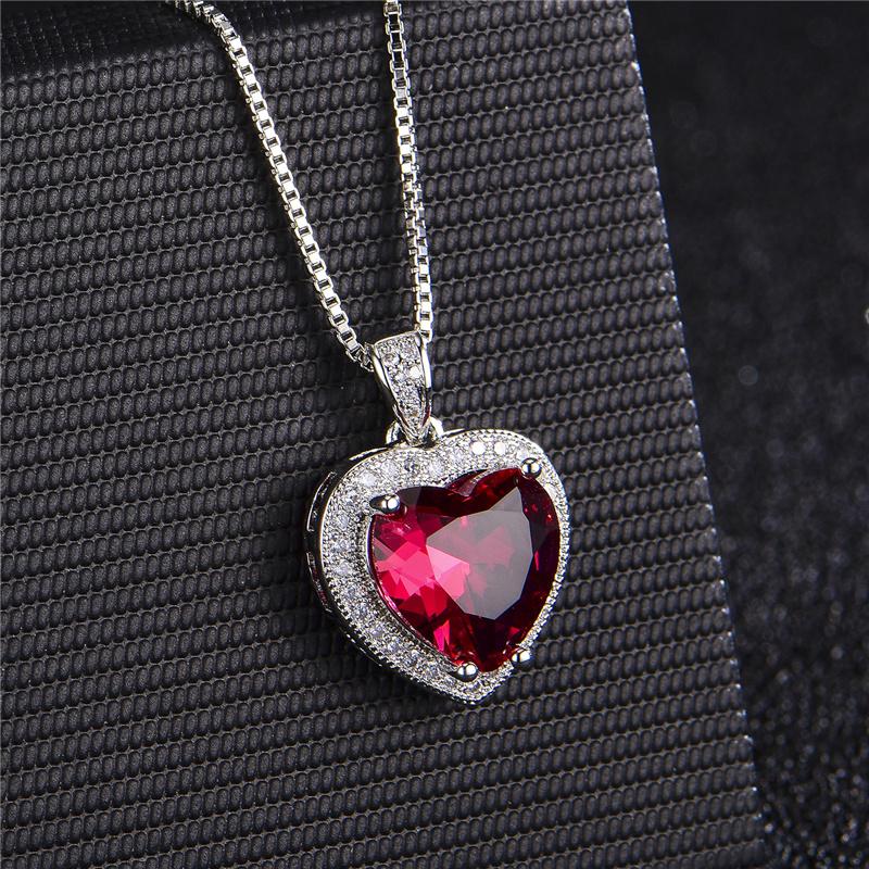 Bright Crystal Red Heart Pendant Necklace for Lady Engagement Accessories Trendy 925 Silver Necklace Choker Women Jewelry Gift 45CM
Bright Crystal Red Heart Pendant Necklace for Lady Engagement Accessories Trendy 925 Silver Necklace Choker Women Jewelry Gift 45CM
