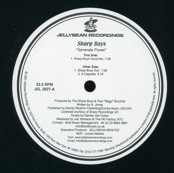 12inch Record SHARP BOYS - Generate Power JEL2627 Jellybean Recor 2001 US Dance & Electronica Used
12inch Record SHARP BOYS - Generate Power JEL2627 Jellybean Recor 2001 US Dance & Electronica Used