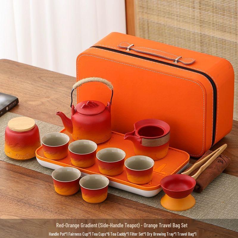 Portable Ceramic Kung Fu Tea Set
Portable Ceramic Kung Fu Tea Set