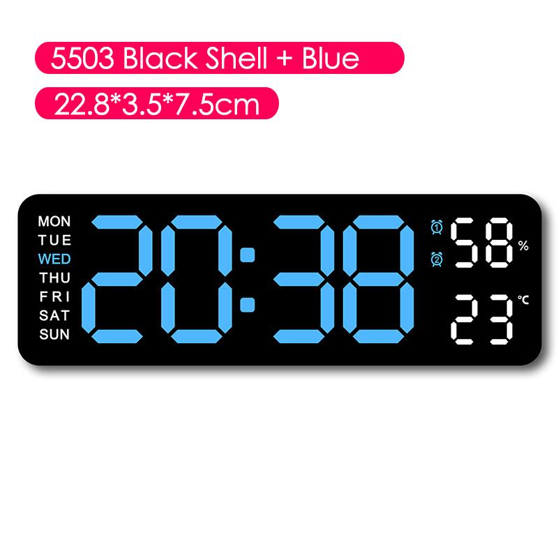 Настенные цифровые часы Двойные будильники Дата Неделя Отображение температуры Многофункциональные электронные часы Часы для спальни Настольные часы
Настенные цифровые часы Двойные будильники Дата Неделя Отображение температуры Многофункциональные электронные часы Часы для спальни Настольные часы