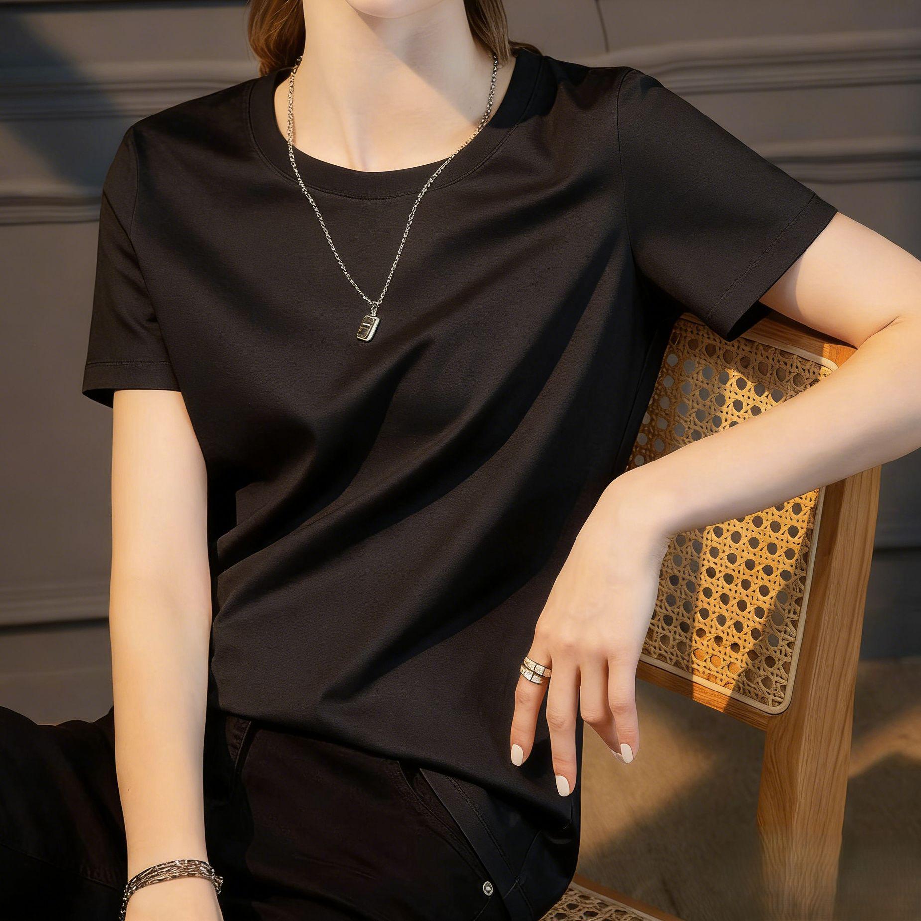 Unisex Breathable Silk Cotton Short Sleeve Round Neck Solid Color T-shirt for Teens M (approx. 90-110 lbs) чёрный
Unisex Breathable Silk Cotton Short Sleeve Round Neck Solid Color T-shirt for Teens M (approx. 90-110 lbs) чёрный