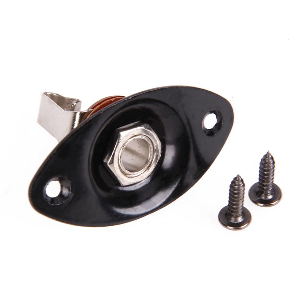 Oval Jack Socket Plate & Screws for Electric Guitars black #1
Oval Jack Socket Plate & Screws for Electric Guitars black #1