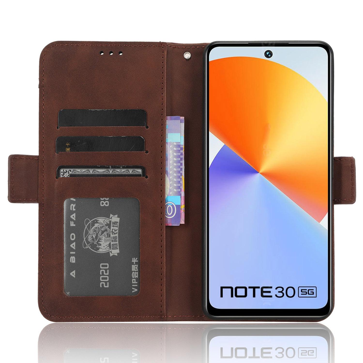 For Infinix Note 30 5G X6711 Flip Stand Phone Case Multiple Card Slots PU Leather Wallet Cover Brown
For Infinix Note 30 5G X6711 Flip Stand Phone Case Multiple Card Slots PU Leather Wallet Cover Brown