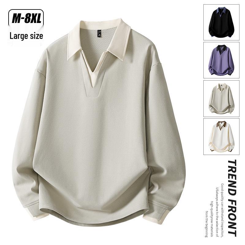 Men s Plus Size Color Block Fake Two-Piece Polo Collar Long Sleeve Sweatshirt for Autumn/Spring M
Men s Plus Size Color Block Fake Two-Piece Polo Collar Long Sleeve Sweatshirt for Autumn/Spring M