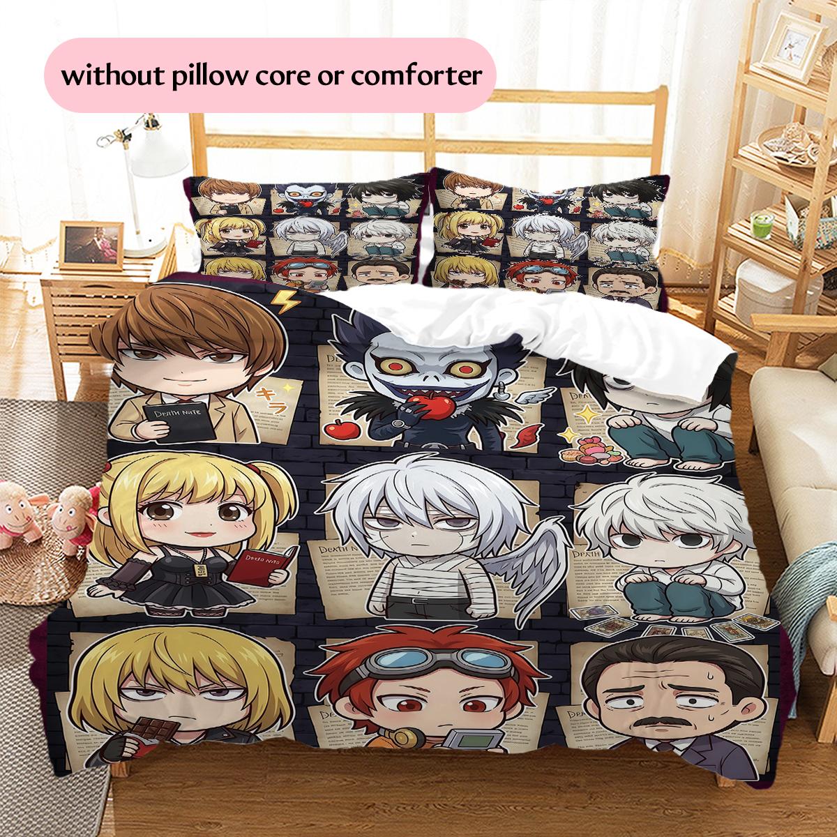 Death Note Chibi Character Pattern Bedding Home Decoration Festival Gift (1 * duvet cover + 2 * pillowcase, without core) 135x200cm
Death Note Chibi Character Pattern Bedding Home Decoration Festival Gift (1 * duvet cover + 2 * pillowcase, without core) 135x200cm