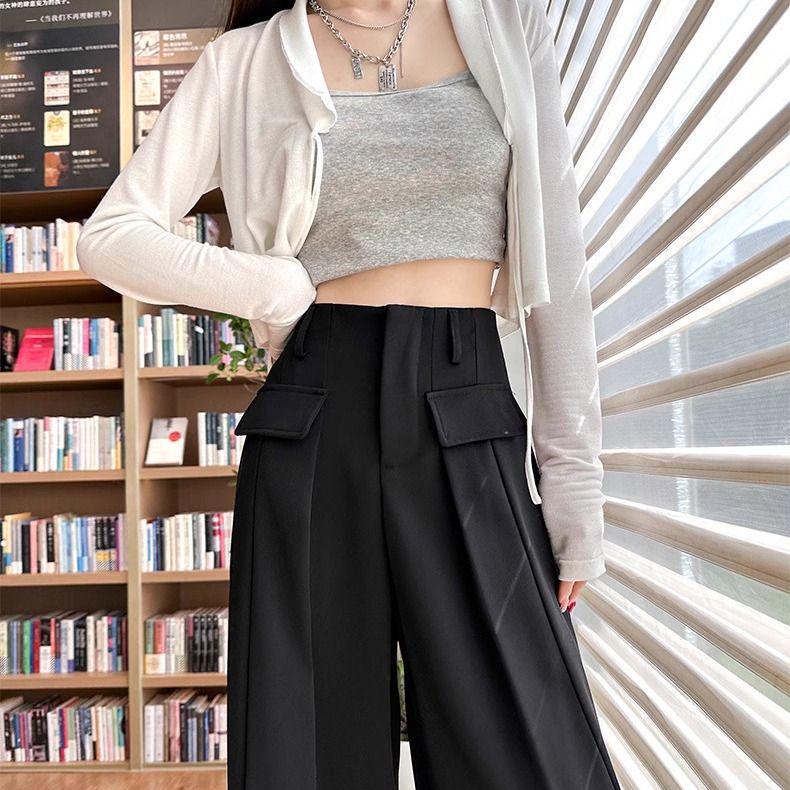 Women s Drapey Black Wide-Leg High-Waisted Suit Pants - Slimming, Loose, Floor-Length for Spring and Autumn 2XL (Recommended 129-140 lbs)
Women s Drapey Black Wide-Leg High-Waisted Suit Pants - Slimming, Loose, Floor-Length for Spring and Autumn 2XL (Recommended 129-140 lbs)