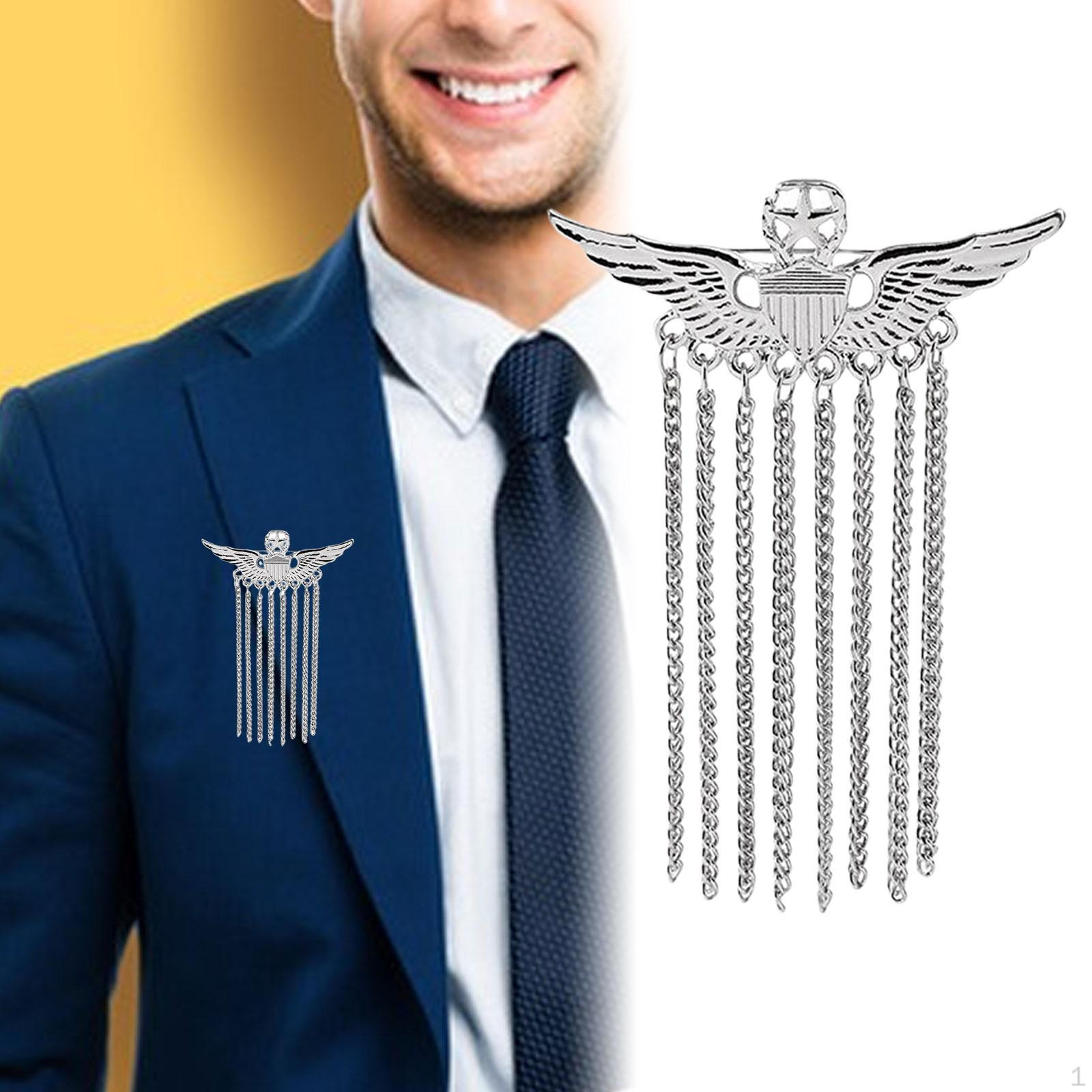 Men Wing Tassel Chain Brooch Alloy Accessories Jewelry Decoration Fashion Vintage Long Corsage Argent
Men Wing Tassel Chain Brooch Alloy Accessories Jewelry Decoration Fashion Vintage Long Corsage Argent
