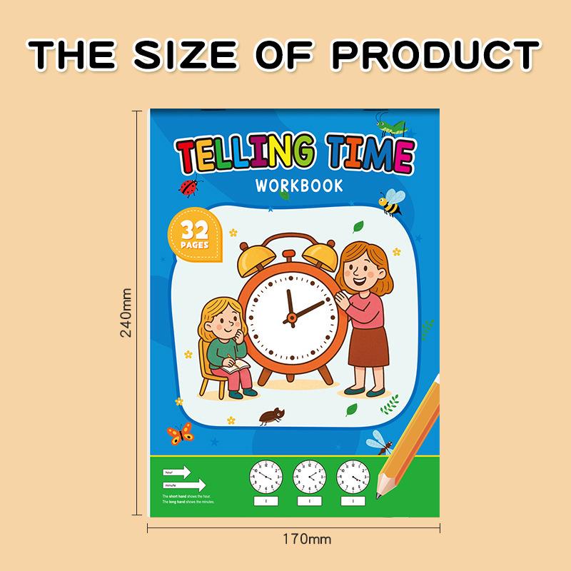 Kindergarten Early Math Time-Reading Sticker Practice Book (Ages 2-6) Clock with 8 Certifications (CE/CPC/RSL)
Kindergarten Early Math Time-Reading Sticker Practice Book (Ages 2-6) Clock with 8 Certifications (CE/CPC/RSL)