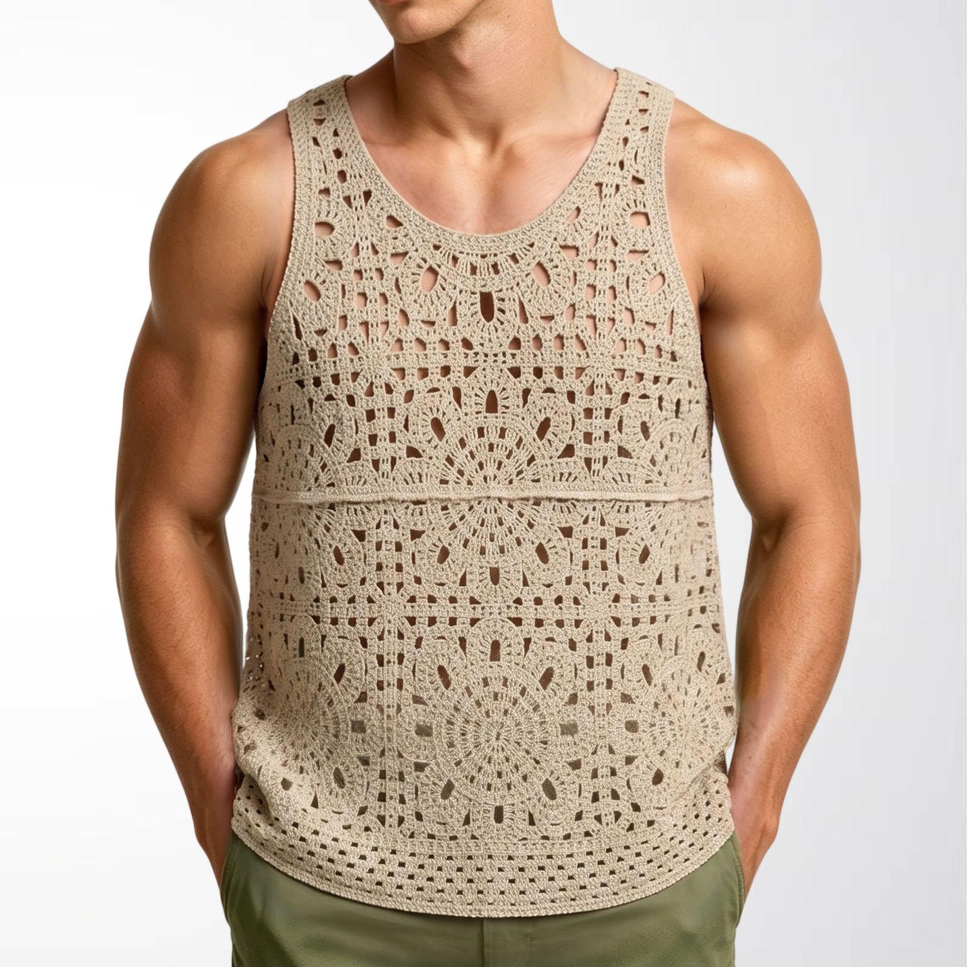 Men s Sleeveless Tank Tops Knitted Hollow Out Crochet T-Shirts Muscle Summer Vacation Beach Shirts Casual Athletic Muscle Pullover Vest Top for Male M хаки
Men s Sleeveless Tank Tops Knitted Hollow Out Crochet T-Shirts Muscle Summer Vacation Beach Shirts Casual Athletic Muscle Pullover Vest Top for Male M хаки