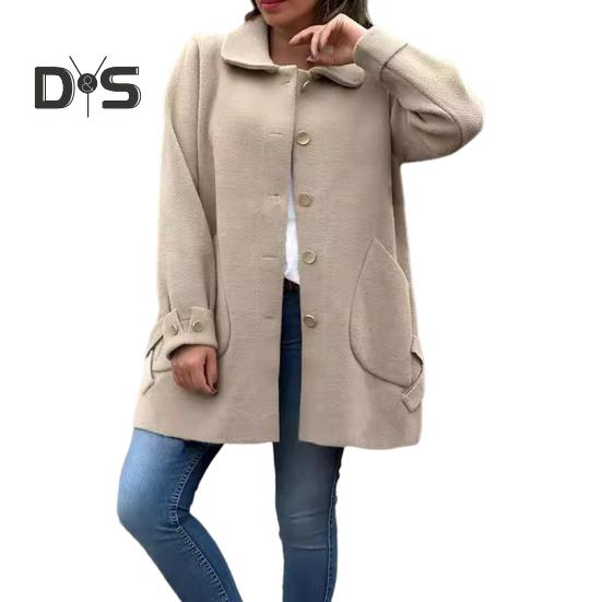 Осень-весна Женское пальто однобортное на пуговицах Свободный однотонный кардиган с отложным воротником Длинные рукава Куртка для свиданий и поездок на работу XXL абрикосовый
Осень-весна Женское пальто однобортное на пуговицах Свободный однотонный кардиган с отложным воротником Длинные рукава Куртка для свиданий и поездок на работу XXL абрикосовый