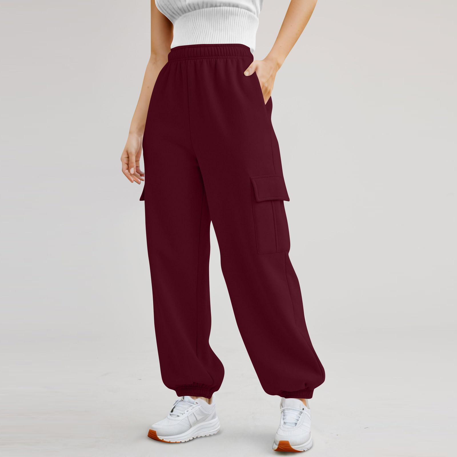 Women s Workwear Sweatpants Casual Loose Fleece High Waist Jogger Pants Ladies Sweatpants Casual Pants Yoga Pants Homewear XL винний
Women s Workwear Sweatpants Casual Loose Fleece High Waist Jogger Pants Ladies Sweatpants Casual Pants Yoga Pants Homewear XL винний