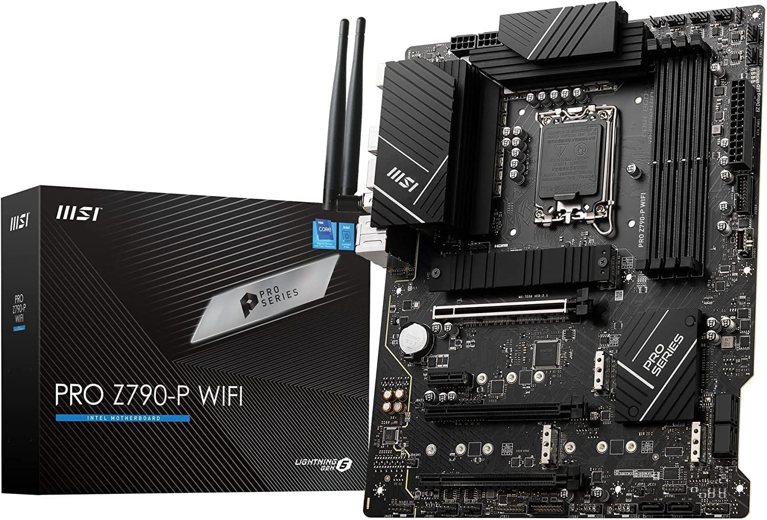 Материнська плата MSI PRO WIFI DDR5, сумісна з процесором покоління ATX, розширення, радіатор, екран Frozr Intel MB5917 Z790-P 14-го/13-го/12-го (LGA1700) М.2
Материнська плата MSI PRO WIFI DDR5, сумісна з процесором покоління ATX, розширення, радіатор, екран Frozr Intel MB5917 Z790-P 14-го/13-го/12-го (LGA1700) М.2