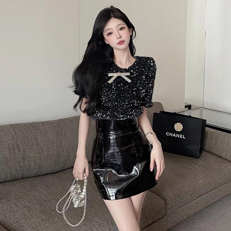 Женская мода корейская версия тонкий универсальный топ с пайетками тяжелой промышленности женщины L чёрный
Женская мода корейская версия тонкий универсальный топ с пайетками тяжелой промышленности женщины L чёрный