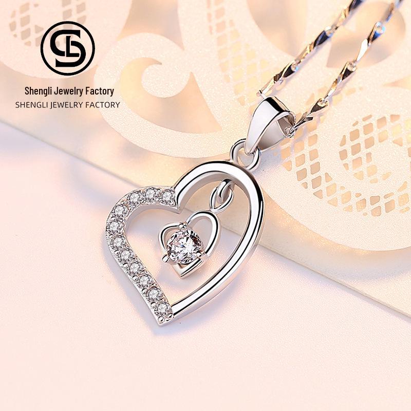 999 Pure Silver Heart Pendant Necklace - Korean Mori Style Valentine s Gift for Women Pure Silver
999 Pure Silver Heart Pendant Necklace - Korean Mori Style Valentine s Gift for Women Pure Silver