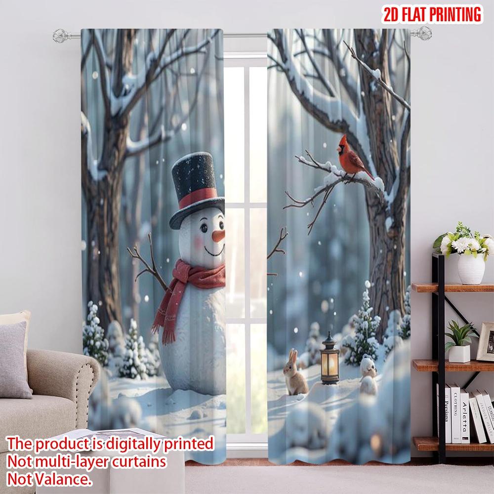 Set Of 2 Flat Printing Merry Christmas Popular Party Window Curtains Red Bird Bunny Funny Forest Animal Versatile Made Polyester W100*H70(CM)-Hooks&1PCS
Set Of 2 Flat Printing Merry Christmas Popular Party Window Curtains Red Bird Bunny Funny Forest Animal Versatile Made Polyester W100*H70(CM)-Hooks&1PCS