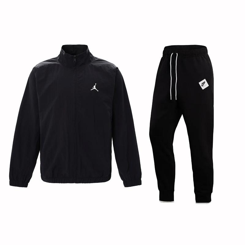 Jordan Stand Collar Long Sleeve Solid Color Top Logo Patch Knit Drawstring Pants Casual Sports Suit Men suit Black FN4538-010+-DV4528-010
Jordan Stand Collar Long Sleeve Solid Color Top Logo Patch Knit Drawstring Pants Casual Sports Suit Men suit Black FN4538-010+-DV4528-010