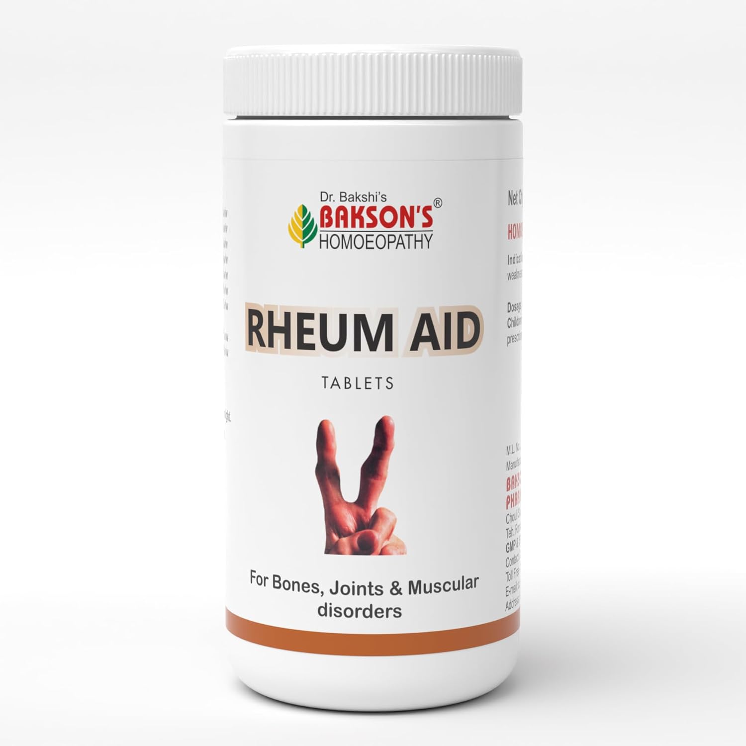 Dr. Bakshi s Bakson s Rheum Aid Tablets 200 Tablets for Joint Pain, Muscular Weakness, and Fatigue Relief
Dr. Bakshi s Bakson s Rheum Aid Tablets 200 Tablets for Joint Pain, Muscular Weakness, and Fatigue Relief