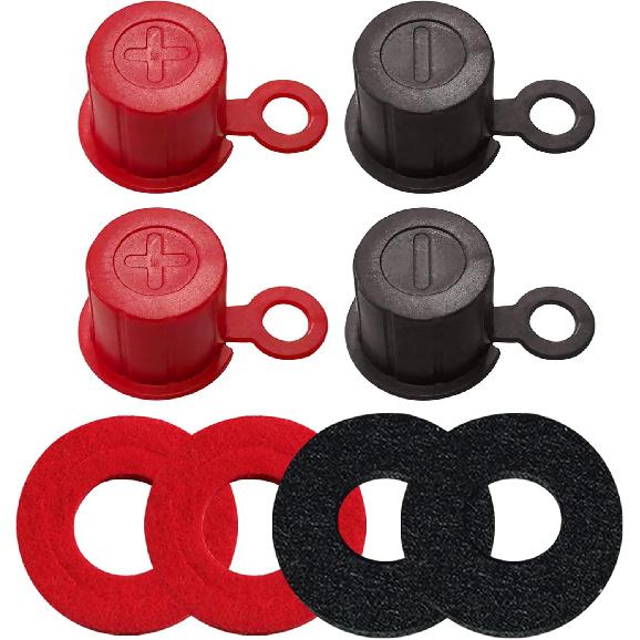 Ampper Top Post Plastic Battery Post Caps, Battery Post Terminal Cover Insulator Protector W/Washers for Car, Vehicle, RV and Boat (Cap, 2 Sets) Cap
Ampper Top Post Plastic Battery Post Caps, Battery Post Terminal Cover Insulator Protector W/Washers for Car, Vehicle, RV and Boat (Cap, 2 Sets) Cap