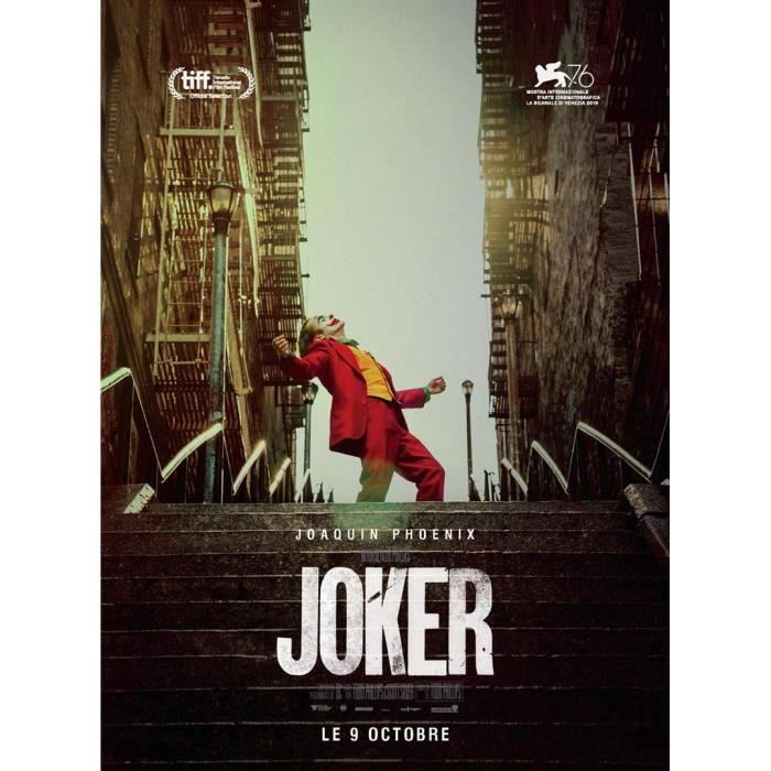 JOKER Affiche Cinéma Originale Roulée Petit format 53x40cm Joaquin Phoenix Robert De Niro
JOKER Affiche Cinéma Originale Roulée Petit format 53x40cm Joaquin Phoenix Robert De Niro