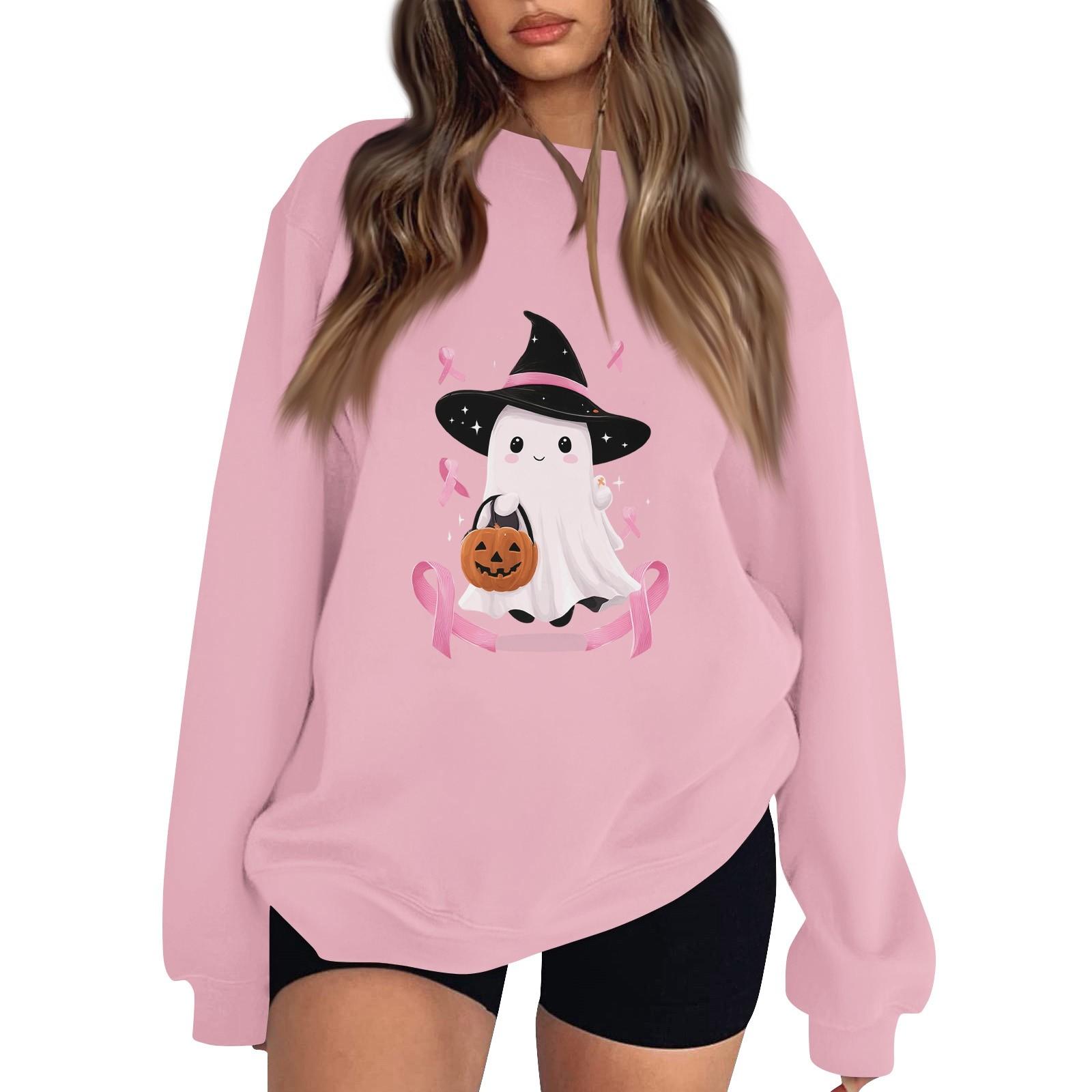 Жіночий пуловер зі спущеним плечем, спортивний світшот з принтом на Хелловін M рожевий
Жіночий пуловер зі спущеним плечем, спортивний світшот з принтом на Хелловін M рожевий