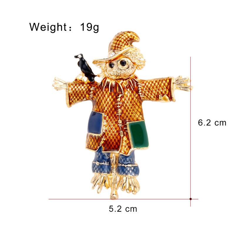 Vintage Style Scarecrow Brooch - Enamel & Gold Tone Pin for Autumn Fashion
Vintage Style Scarecrow Brooch - Enamel & Gold Tone Pin for Autumn Fashion