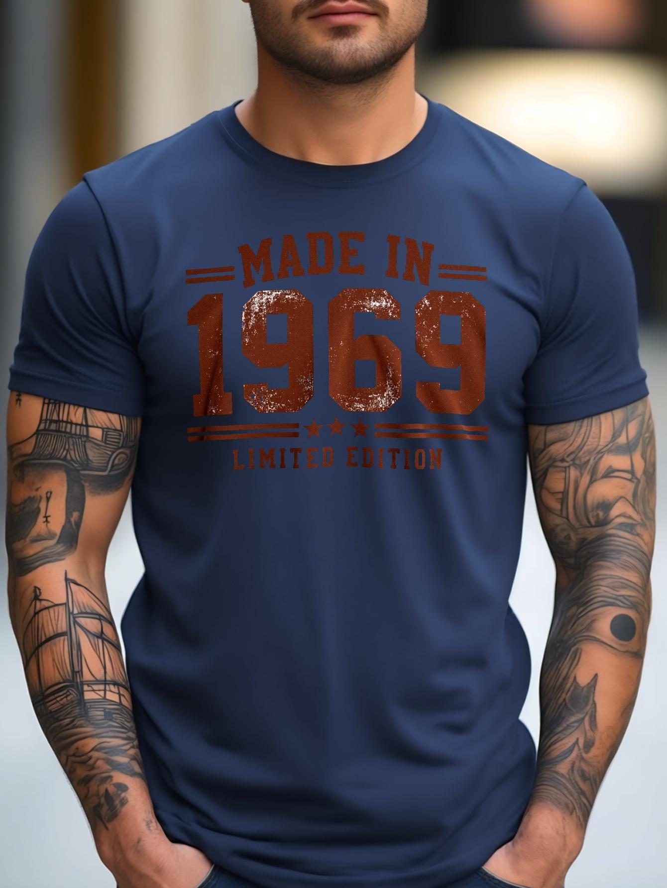 6201159 Vintage 1969 Graphic Cotton Blend T-shirt - Micro-Stretch Knit M
6201159 Vintage 1969 Graphic Cotton Blend T-shirt - Micro-Stretch Knit M