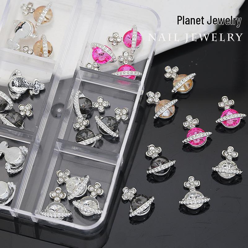 Westwood Planet Nail Art Accessories: Saturn Rhinestone Metal Alloy Decoration Set
Westwood Planet Nail Art Accessories: Saturn Rhinestone Metal Alloy Decoration Set