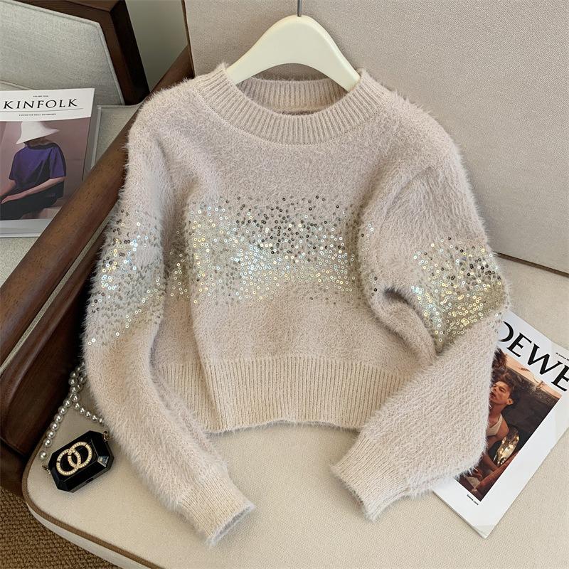 Heavy Industry Sequin Design Sense Crew Neck Pullover Women s Autumn and Winter New Fashion Versatile Knitted Sweater XL абрикосовий
Heavy Industry Sequin Design Sense Crew Neck Pullover Women s Autumn and Winter New Fashion Versatile Knitted Sweater XL абрикосовий
