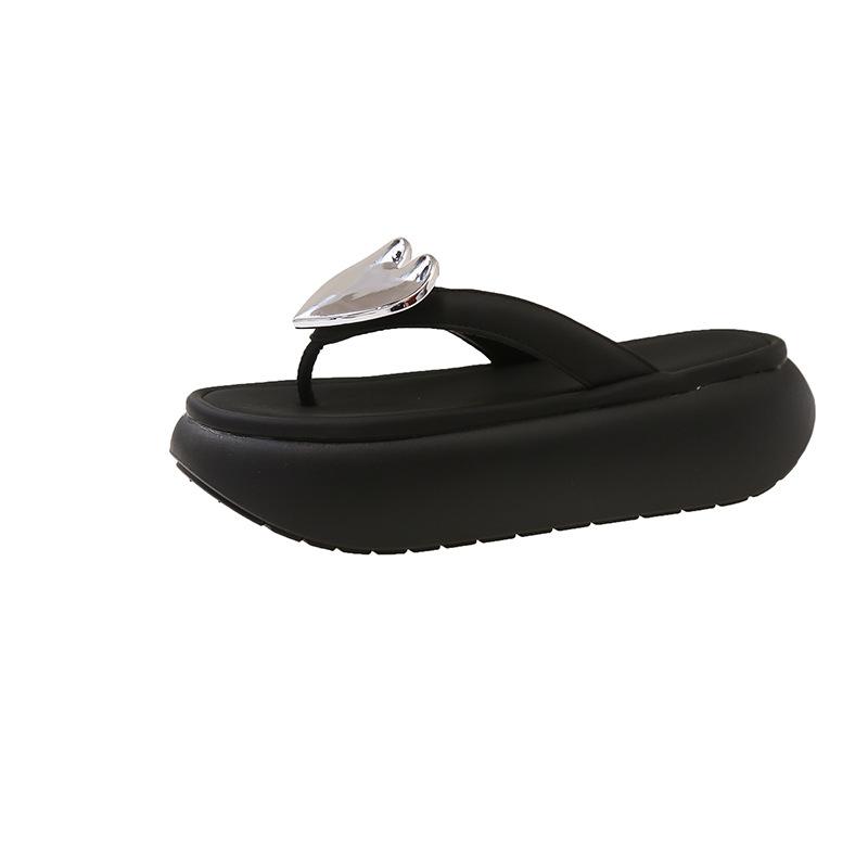 Fashion love increases versatile flip-flops women s summer new retro simple casual platform toe slippers women s shoes 40 чёрный
Fashion love increases versatile flip-flops women s summer new retro simple casual platform toe slippers women s shoes 40 чёрный
