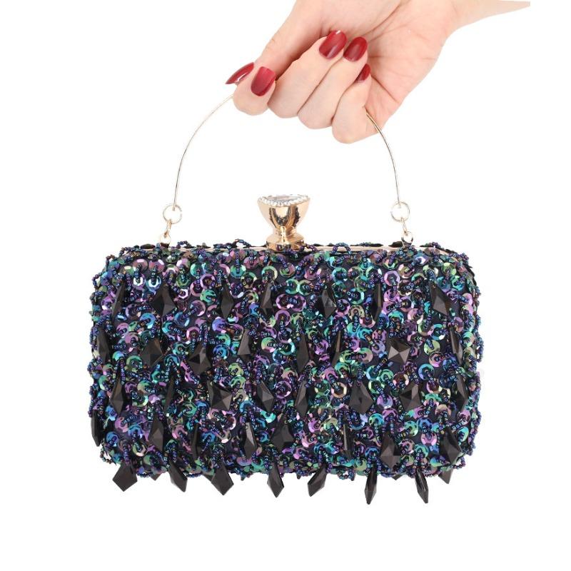 Retro handmade beaded bag portable dinner bag dress cheongsam bag popular banquet bag small square bag 8inch
Retro handmade beaded bag portable dinner bag dress cheongsam bag popular banquet bag small square bag 8inch