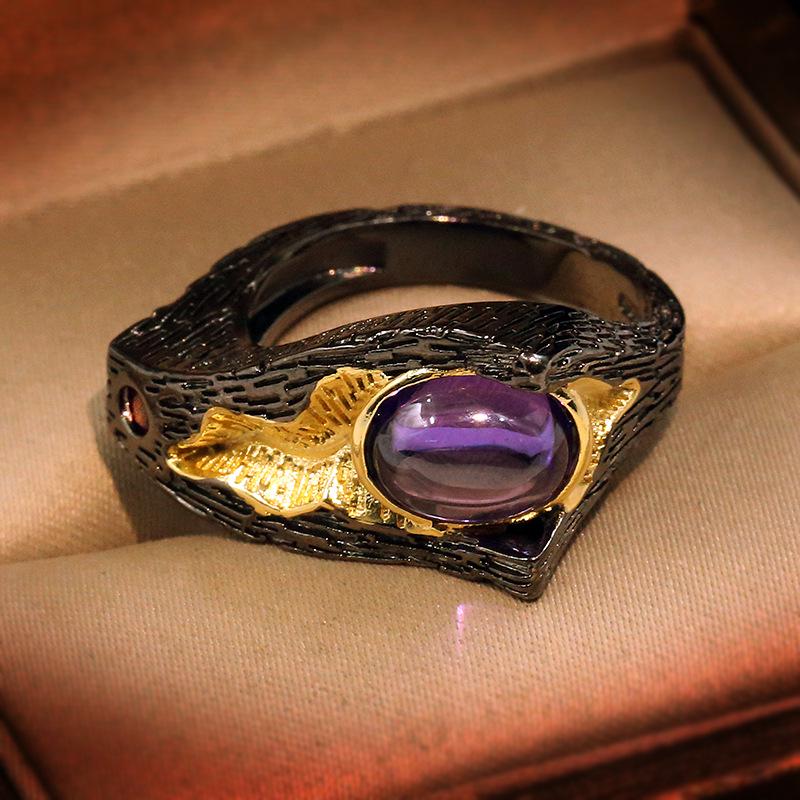 Vintage Chinese Style Lotus Leaf Series Natural Amethyst Lucky Closed Design Ring For Women Wedding Party Engagement Ring 8
Vintage Chinese Style Lotus Leaf Series Natural Amethyst Lucky Closed Design Ring For Women Wedding Party Engagement Ring 8