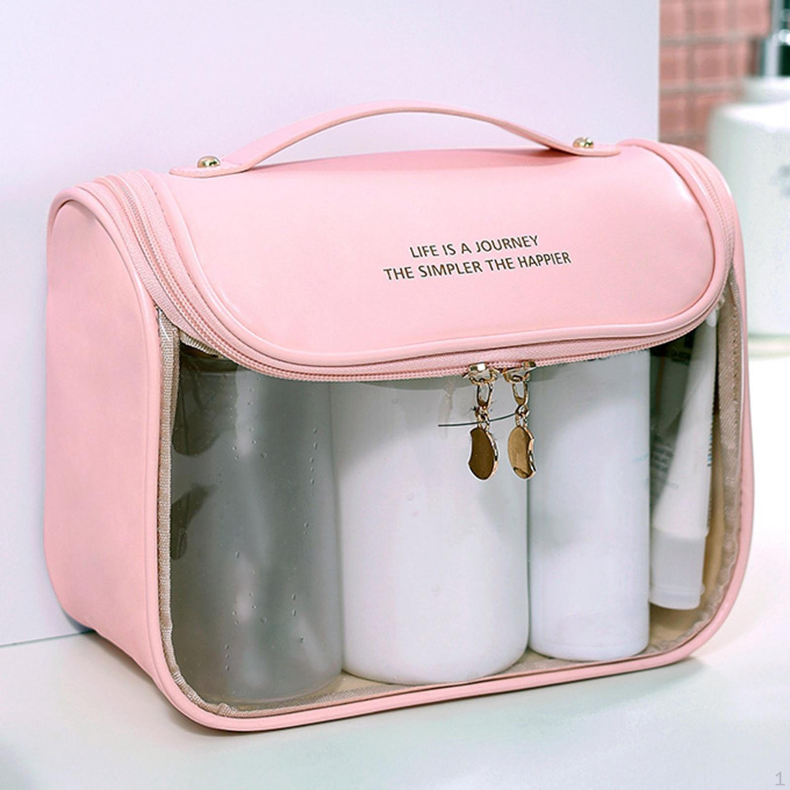 Clear Cosmetic Bag, Make up Organizer, Waterproof, Large Capacity with Handle, Portable Makeup рожевий
Clear Cosmetic Bag, Make up Organizer, Waterproof, Large Capacity with Handle, Portable Makeup рожевий