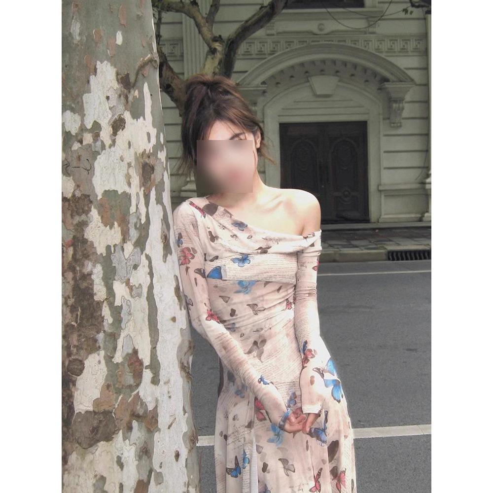 Retro Chic Butterfly Print Bodycon Dress - Slim Fit, Versatile, Long Skirt for Spring/Summer M
Retro Chic Butterfly Print Bodycon Dress - Slim Fit, Versatile, Long Skirt for Spring/Summer M