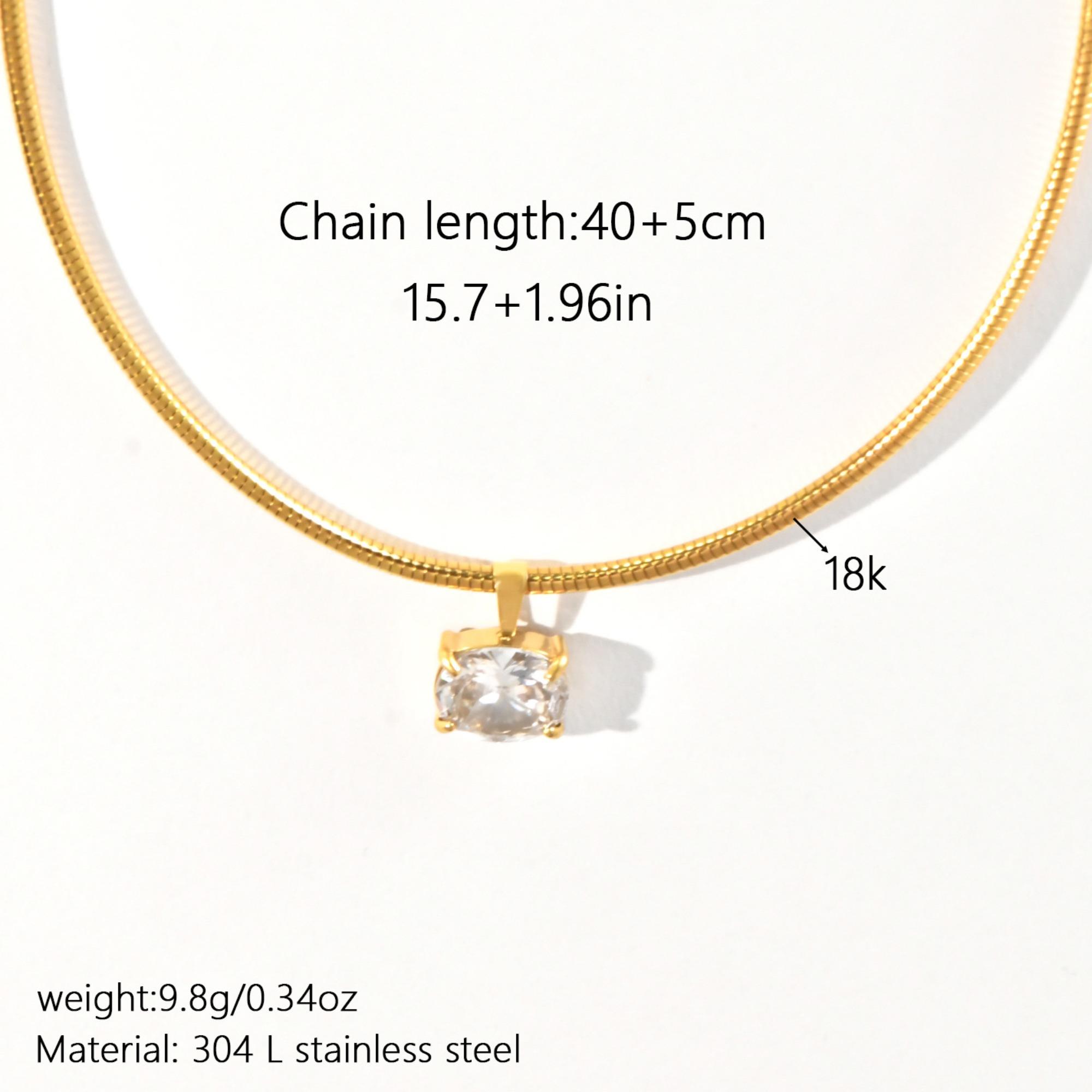 Stainless Steel Gold Plated Spring Collar Choker Oval Heart Square Zirconia Pendant Necklace for Women Tarnish Free Jewelry
Stainless Steel Gold Plated Spring Collar Choker Oval Heart Square Zirconia Pendant Necklace for Women Tarnish Free Jewelry