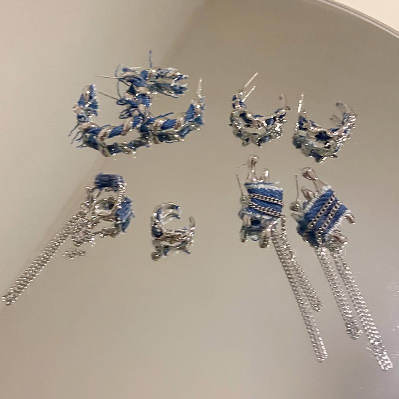 Джинсовые серьги из жареного теста C-образные женские серьги модные темпераментные серьги-кольца для женщин женские украшения 
Джинсовые серьги из жареного теста C-образные женские серьги модные темпераментные серьги-кольца для женщин женские украшения