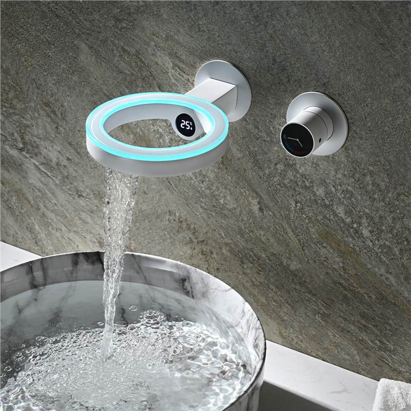 New Basin Faucet Wall Mounted Led Digital Display Bathroom Sink Tap Hot and cold Round Circle In-wall Mixer белый
New Basin Faucet Wall Mounted Led Digital Display Bathroom Sink Tap Hot and cold Round Circle In-wall Mixer белый
