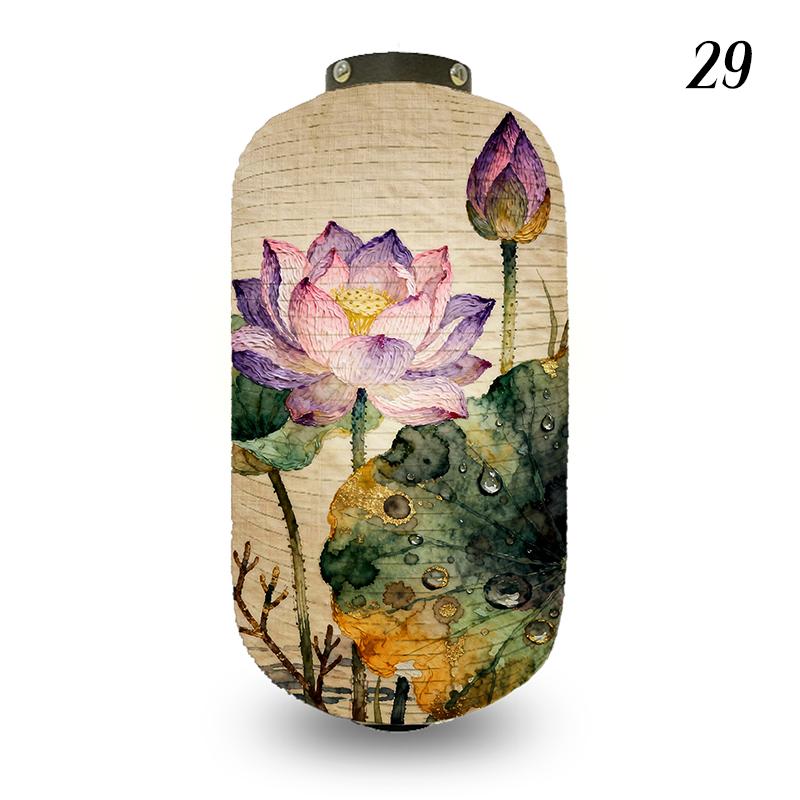 Oriental Style Cloth Lantern Japanese Traditional Ukiyo-e Lotus Printed Lantern Restaurant Bistro Spring Festival Party Decor 20x35cm
Oriental Style Cloth Lantern Japanese Traditional Ukiyo-e Lotus Printed Lantern Restaurant Bistro Spring Festival Party Decor 20x35cm